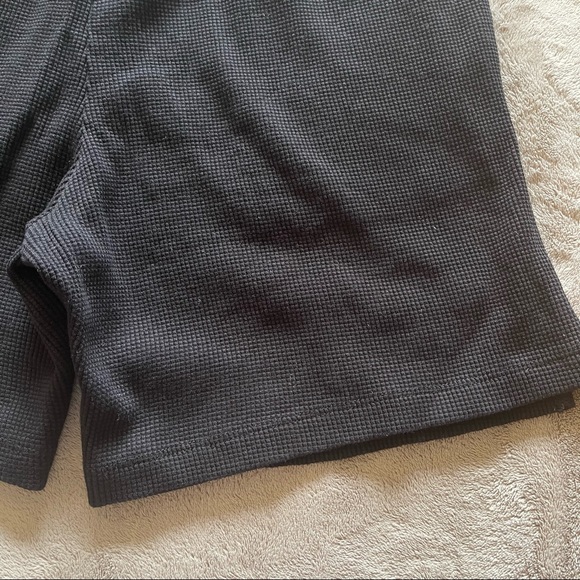 Black Waffle Knit Shorts - Picture 6 of 17